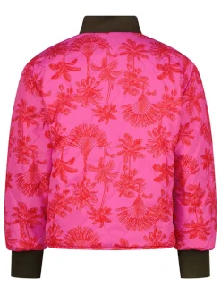 2-in-1 omkeerbare jas roze/kaki