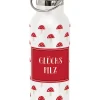 Isoleerfles "Viel Glück" wit/rood - 750 ml