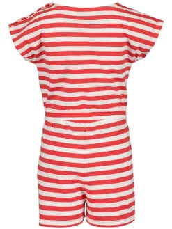Jumpsuit wit/rood