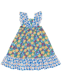 Jurk "Audrey" blauw/meerkleurig