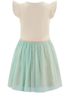 Jurk beige/groen
