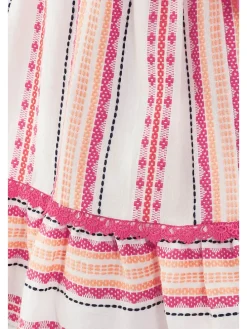 Jurk crème/roze
