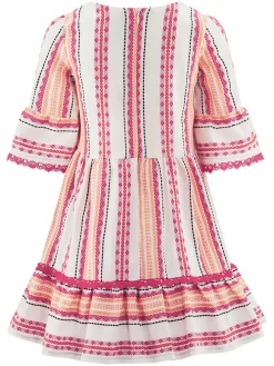 Jurk crème/roze