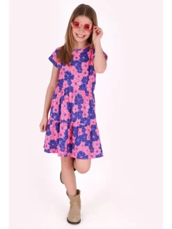 Jurk "Darla" blauw/roze