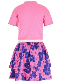 Jurk "Dori" lichtroze/blauw