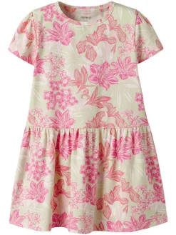 Jurk "Fennaz" groen/roze