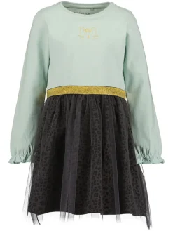 Jurk mintgroen/zwart