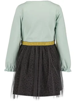 Jurk mintgroen/zwart