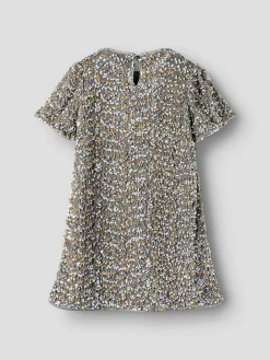 Jurk "Prunica" beige/zilverkleurig/goudkleurig