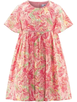 Jurk roze/geel