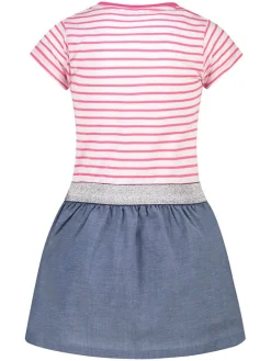 Jurk roze/wit