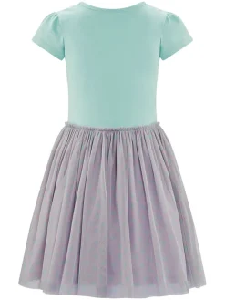 Jurk turquoise/paars