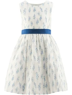 Jurk wit/blauw