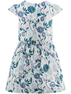 Jurk wit/blauw