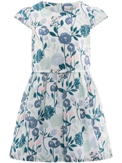 Jurk wit/blauw