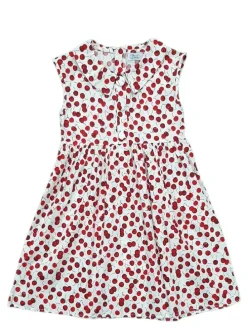 Jurk wit/rood