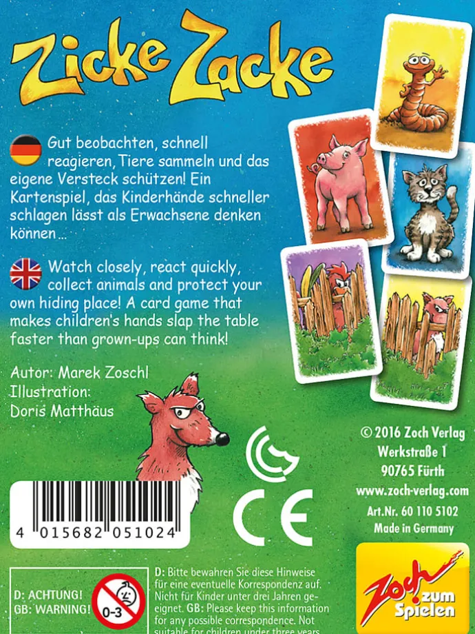 Kaartspel "Zicke Zacke" - vanaf 4 jaar