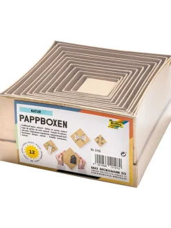 Kartonnen boxen "Natur" lichtbruin - 12 stuks