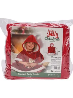 Kerstponcho rood