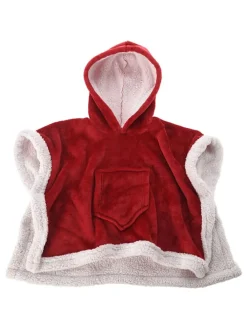 Kerstponcho rood