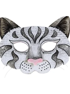 Kindermaskers "Dieren" wit - 6 stuks
