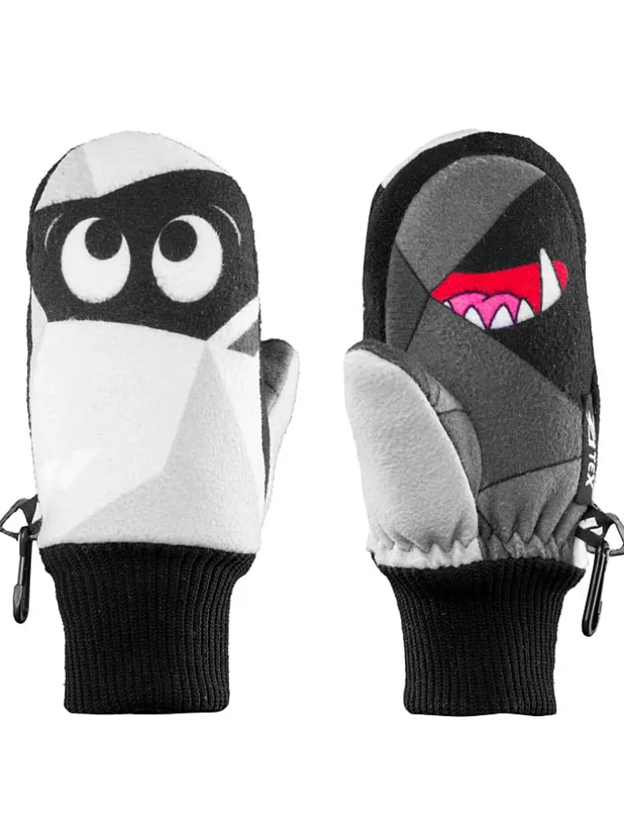 Kinderski-/snowboardwanten "Znowman" wit/zwart