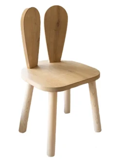 Kinderstoel "Bunny" naturel - (B)30 x (H)55 x (D)25 cm