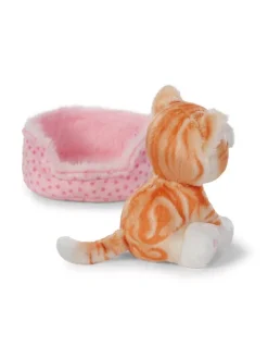 Knuffeldier met mandje "Red Cat Tabby" - vanaf de geboorte