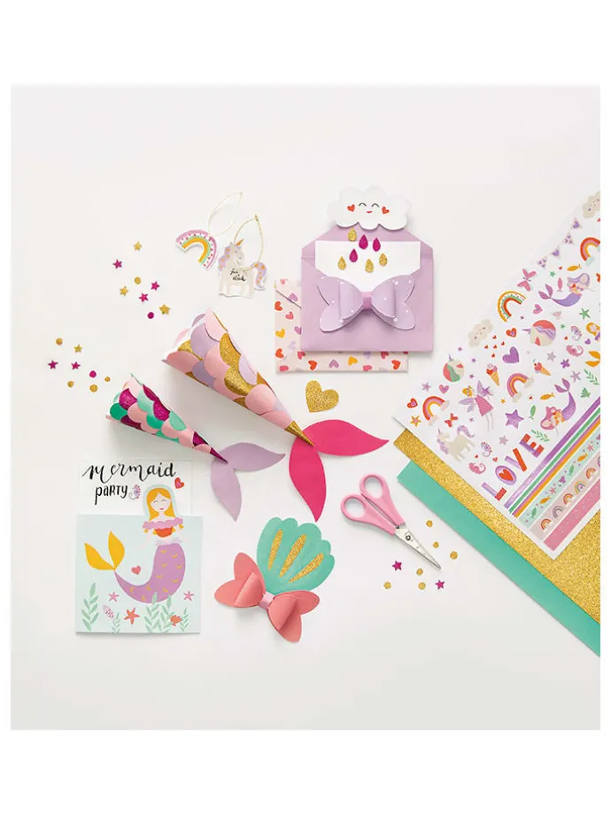 Knutselbox "Glitter everywhere" meerkleurig - 27 vellen