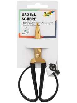 Knutselschaar goudkleurig/zwart - (L)14,5 cm