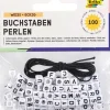 Knutselset "Letterkralen" wit