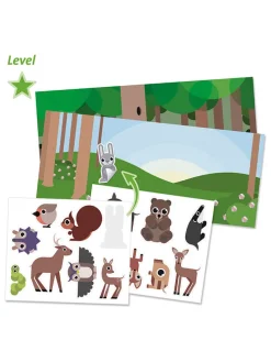 Knutselset "Stickers plakken - Bosdieren" - vanaf 3 jaar