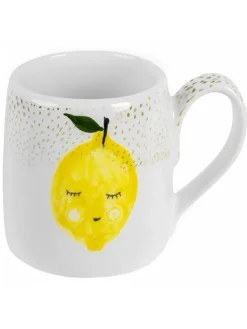 Kop "Lemmon" wit/geel - (H)9 cm