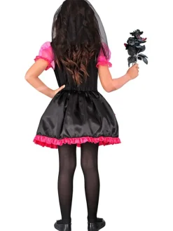Kostuum "DIA DE LOS MUERTOS" zwart/roze