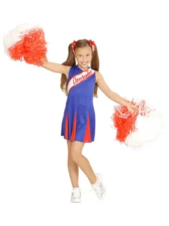 Kostuumjurk "Cheerleader" blauw/rood