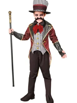 Kostuum "KWADE CIRCUSDIRECTEUR" zwart/rood