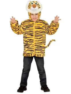 Kostuumtop "Tijger" geel