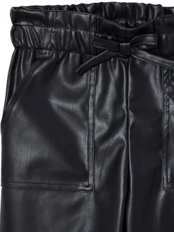 Kunstleren broek zwart