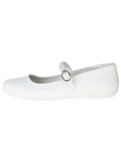 Leren ballerina's "Fantasy flat" wit