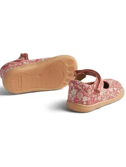 Leren ballerina's rood