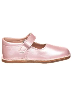 Leren barefootballerina's lichtroze