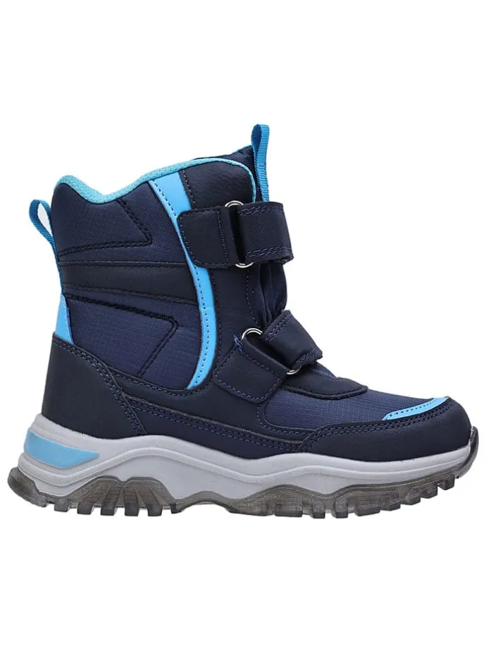 Leren barefootboots donkerblauw