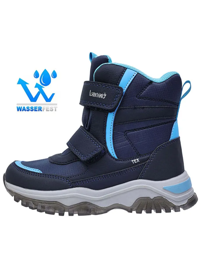 Leren barefootboots donkerblauw
