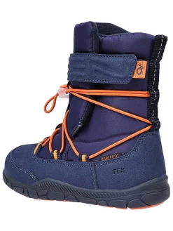 Leren barefootboots donkerblauw