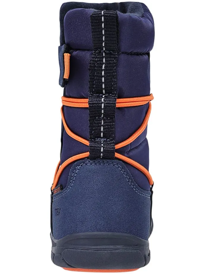 Leren barefootboots donkerblauw