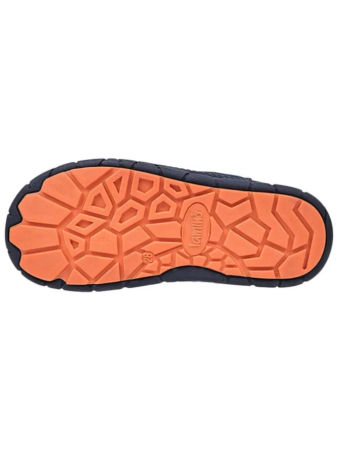 Leren barefootboots donkerblauw