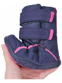 Leren barefootboots donkerblauw