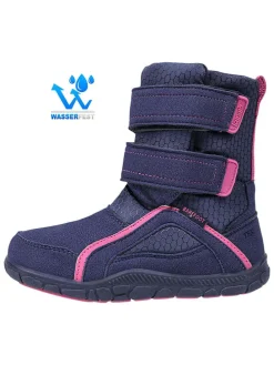 Leren barefootboots donkerblauw
