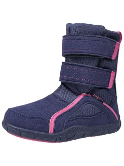 Leren barefootboots donkerblauw