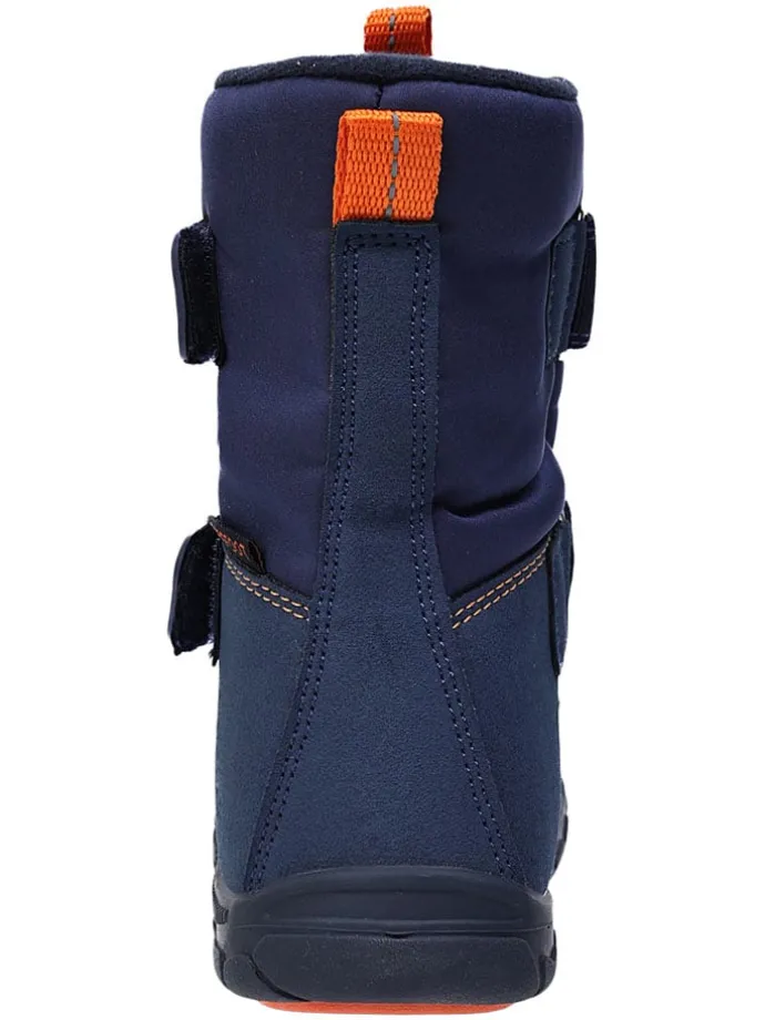 Leren barefootboots donkerblauw